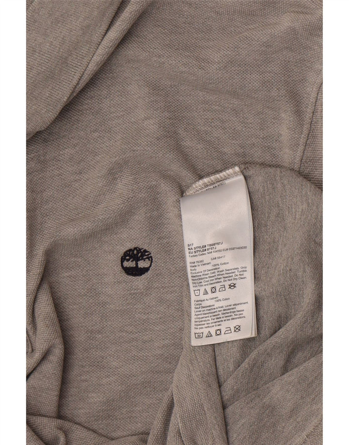 Timberland Mens Polo Shirt XL Grey Cotton