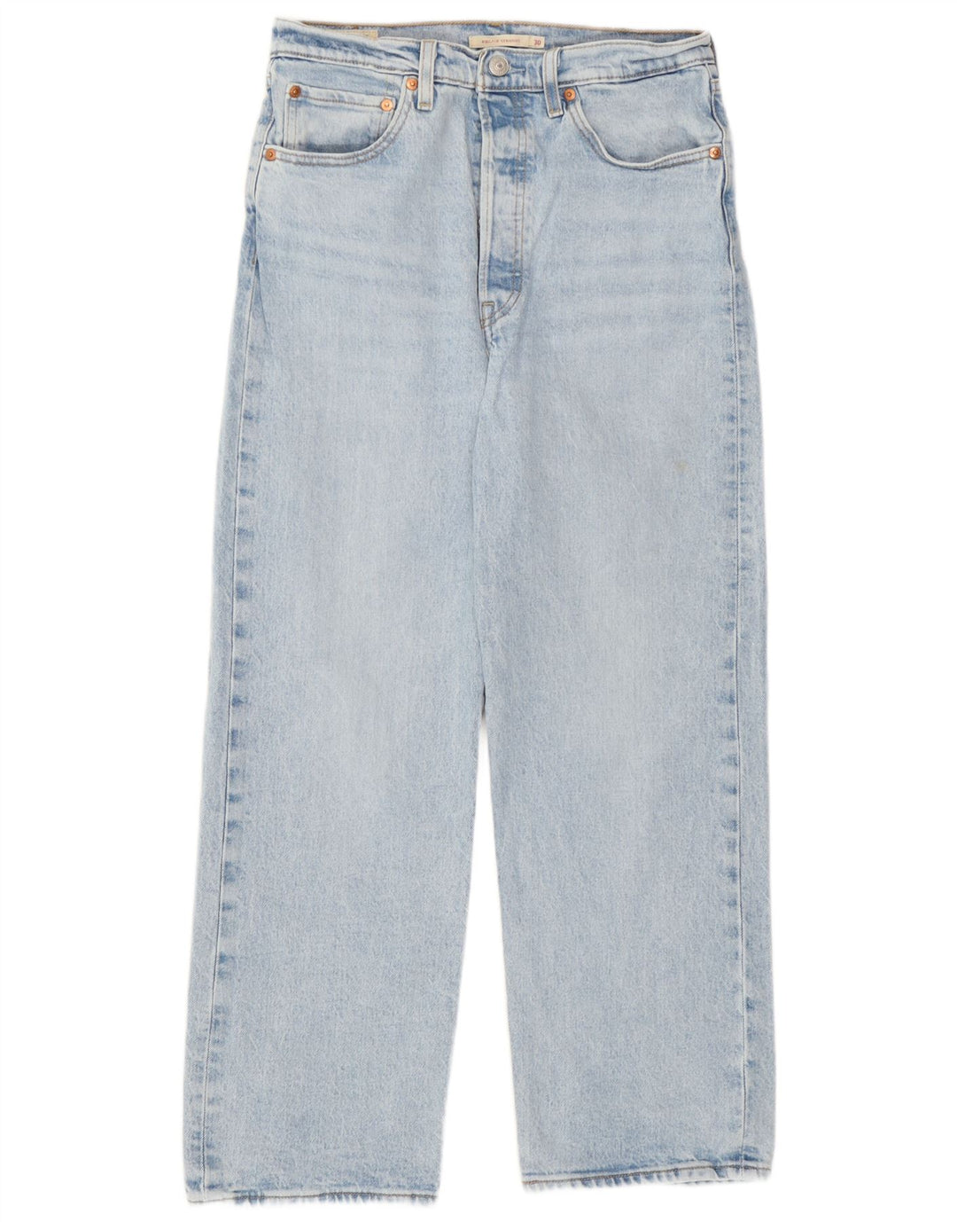 Levi's Mens Ribcage Straight Jeans W30 L27 Blue Cotton