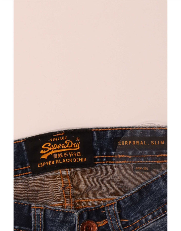 Superdry Mens Corporal Slim Jeans W28 L30 Blue Cotton