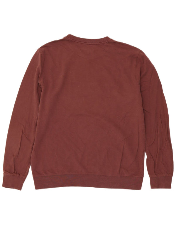 All Saints Mens Sweatshirt Jumper Medium Maroon Cotton