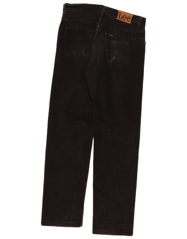 Lee Mens Brooklyn Straight Jeans W33 L31 Black Cotton