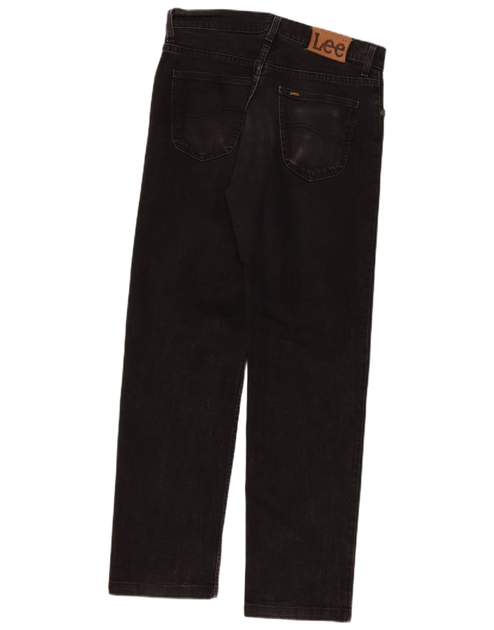 Lee Mens Brooklyn Straight Jeans W33 L31 Black Cotton