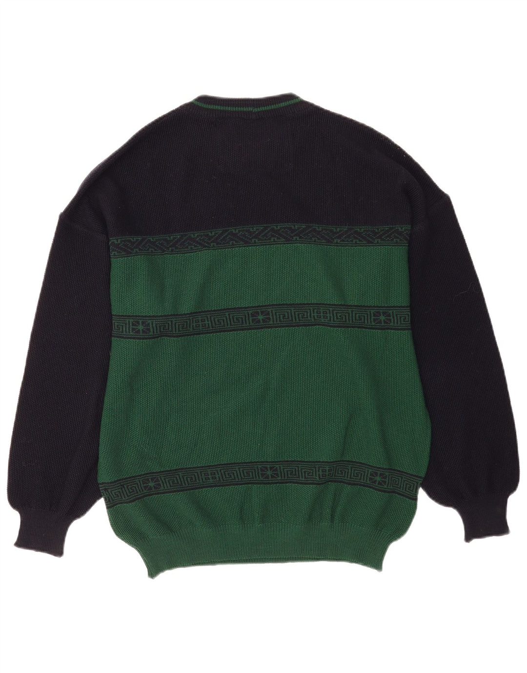 Il Granchio Mens Crew Neck Jumper Sweater Medium Green Colourblock