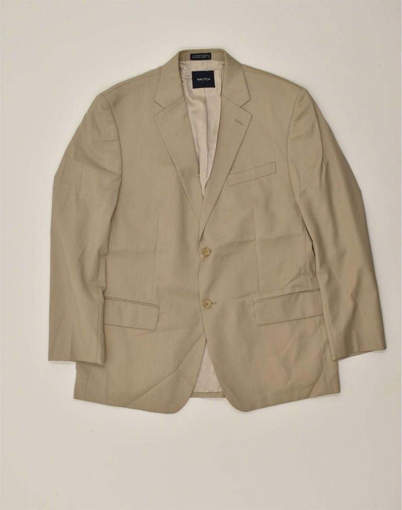 NAUTICA Mens 2 Button Blazer Jacket UK 38 Medium Beige | Vintage Nautica | Thrift | Second-Hand Nautica | Used Clothing | Messina Hembry 