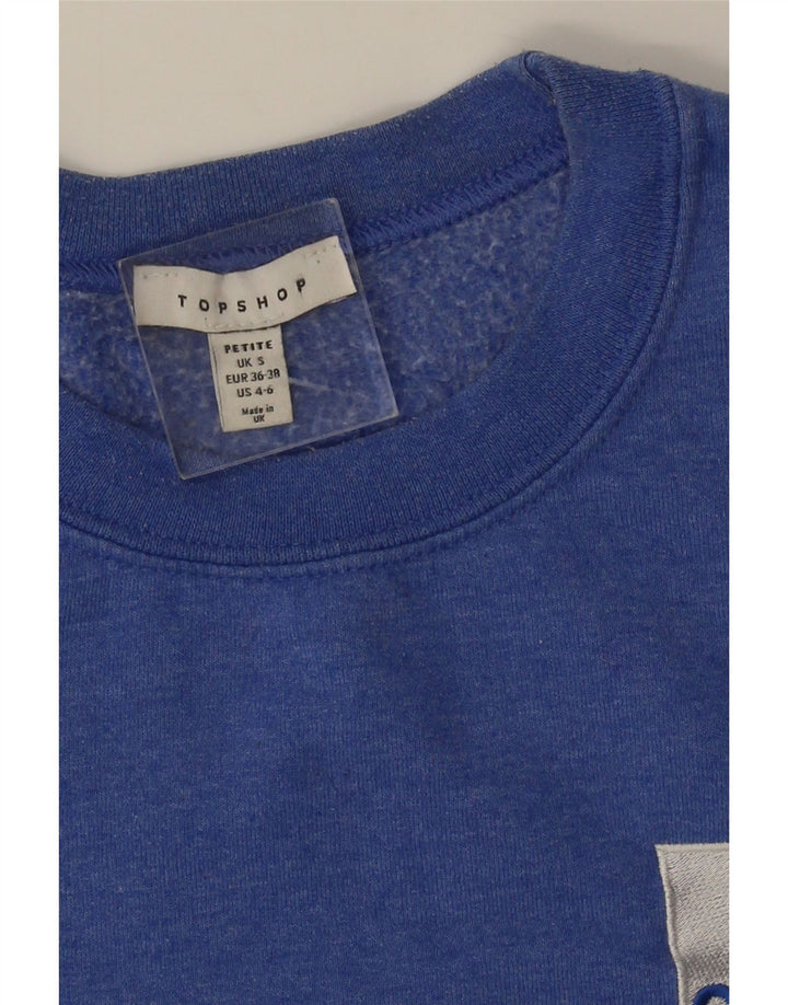 TOPSHOP Mens Petite Sweatshirt Jumper Small Blue