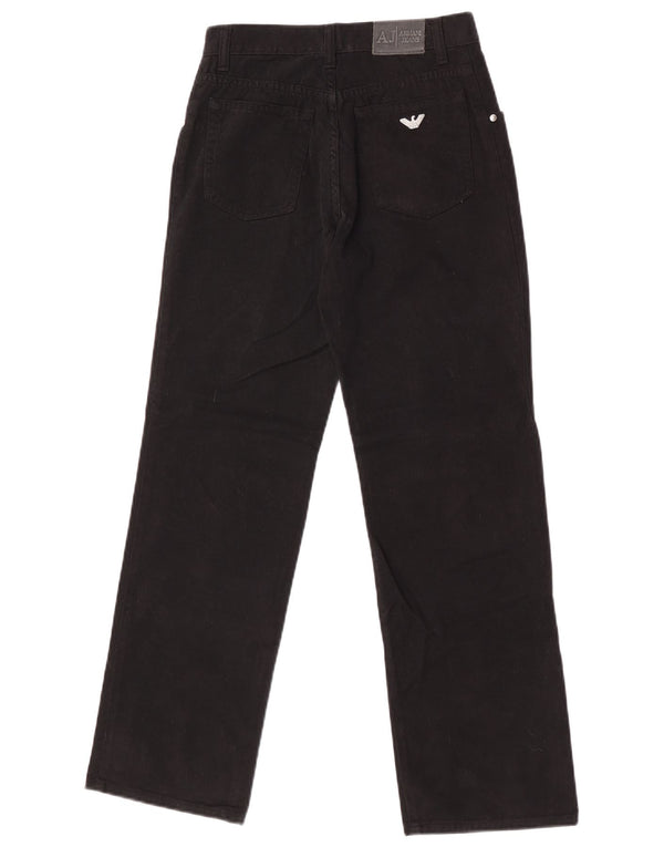 Armani Boys Straight Jeans 10-11 Years W25 L28 Black Cotton