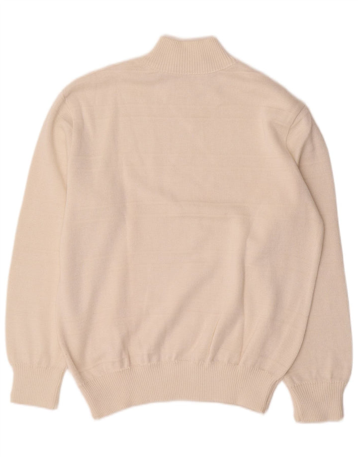 VINTAGE Womens Turtle Neck Jumper Sweater UK 16 Large White