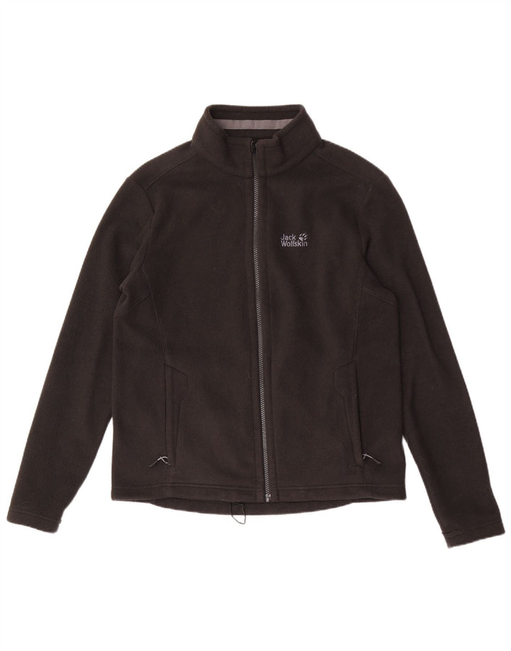 Jack Wolfskin Mens Fleece Jacket UK 36/38 Small Black Polyester