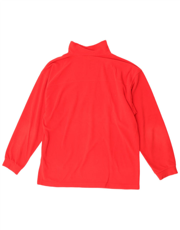 Schoffel Mens Zip Neck Fleece Jumper Medium Red