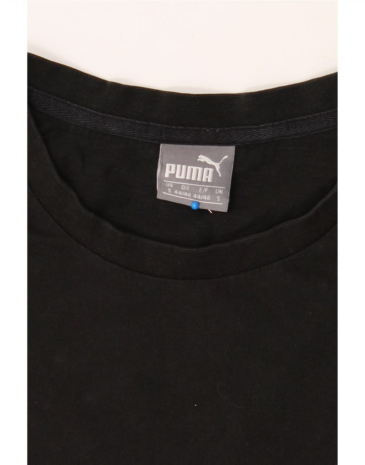 PUMA Mens Graphic T-Shirt Top Small Black Vintage Puma and Second-Hand Puma from Messina Hembry 