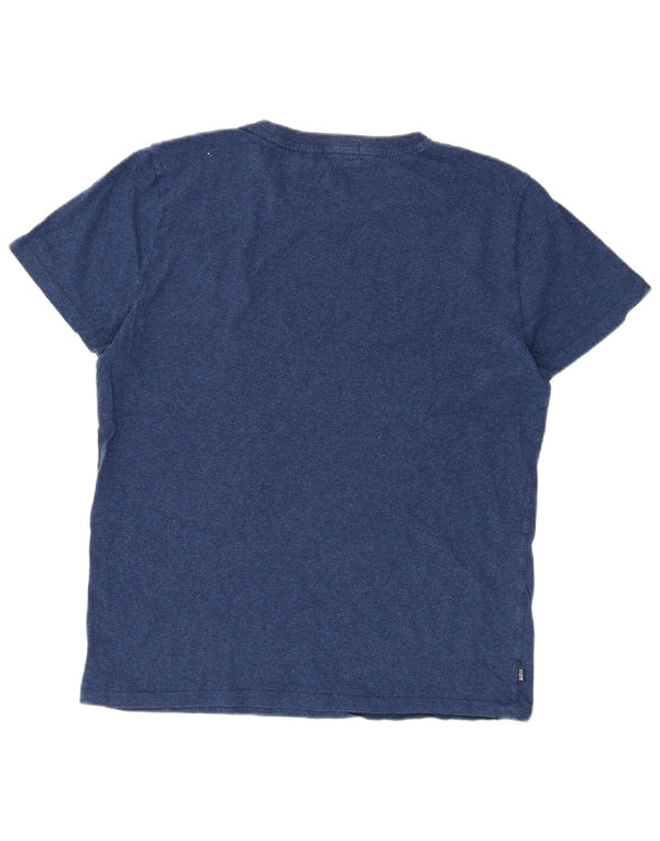 Superdry Mens T-Shirt Top XL Navy Blue Cotton