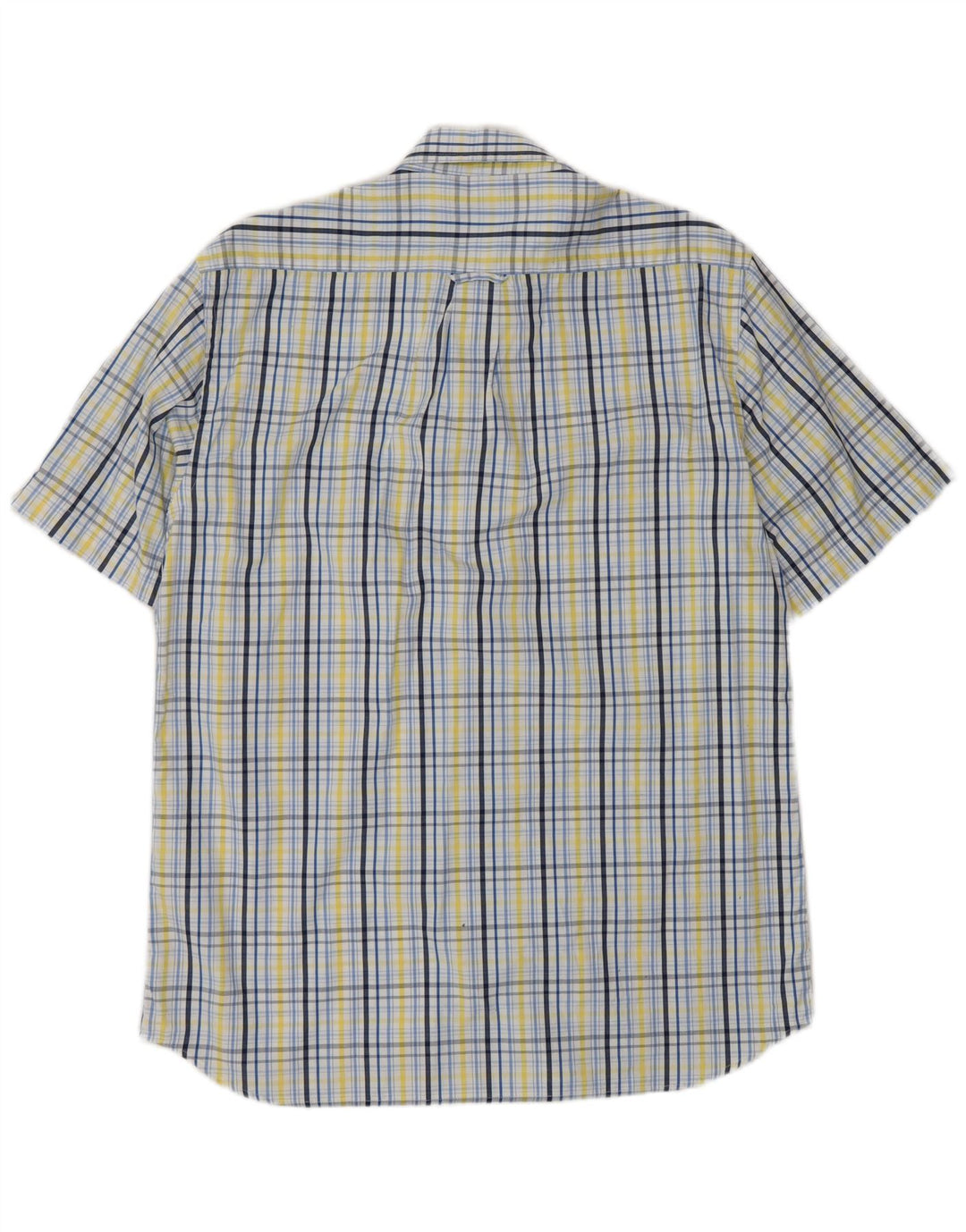 Gant Mens Short Sleeve Regular Fit Shirt Medium Blue Check Cotton