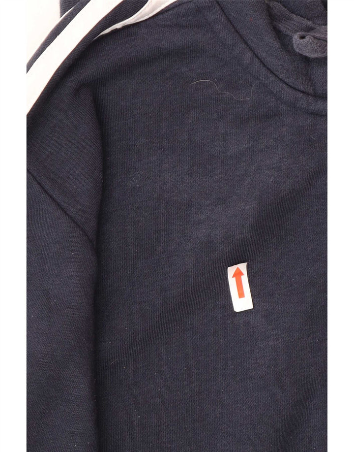 Adidas Mens Zip Hoodie Sweater Medium Navy Blue Cotton