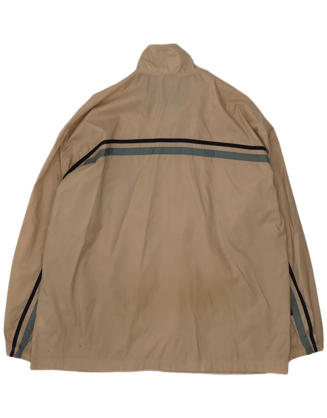 Nike Mens Tracksuit Top Jacket 2XL Beige Striped Polyester