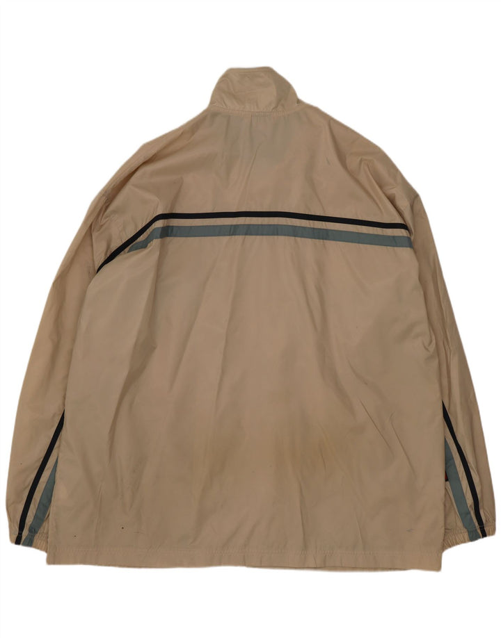 Nike Mens Tracksuit Top Jacket 2XL Beige Striped Polyester