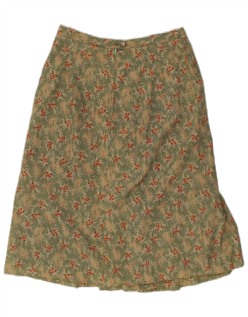 VINTAGE Womens Pleated Skirt W26 Small Green Floral | Vintage Vintage | Thrift | Second-Hand Vintage | Used Clothing | Messina Hembry 