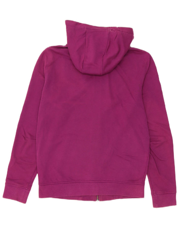 Lyle & Scott Womens Oversized Zip Hoodie Sweater UK 10 Small Purple Cotton
