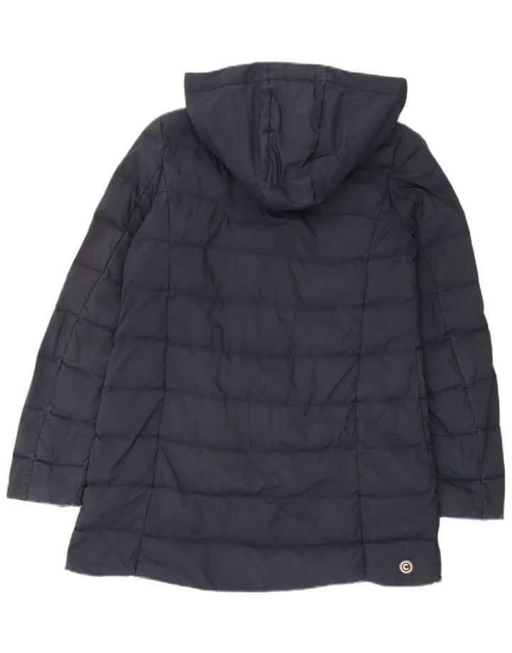 Colmar Womens Hooded Padded Jacket IT 44 Medium Navy Blue Polyamide