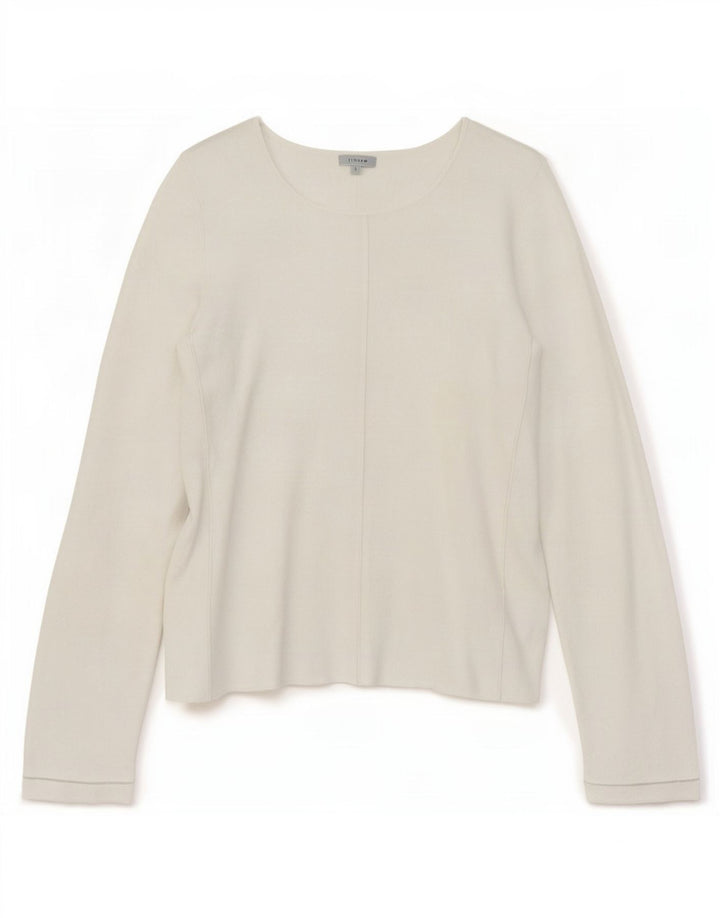 Jigsaw Womens Top Long Sleeve UK 10 Small White