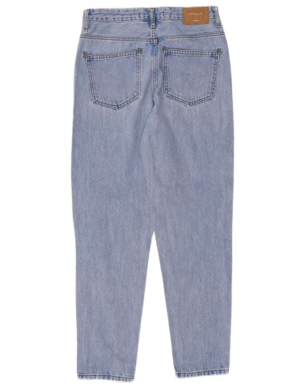 Zara Womens Trafaluc Distressed Tapered Jeans EU 34 2XS W24 L27 Blue