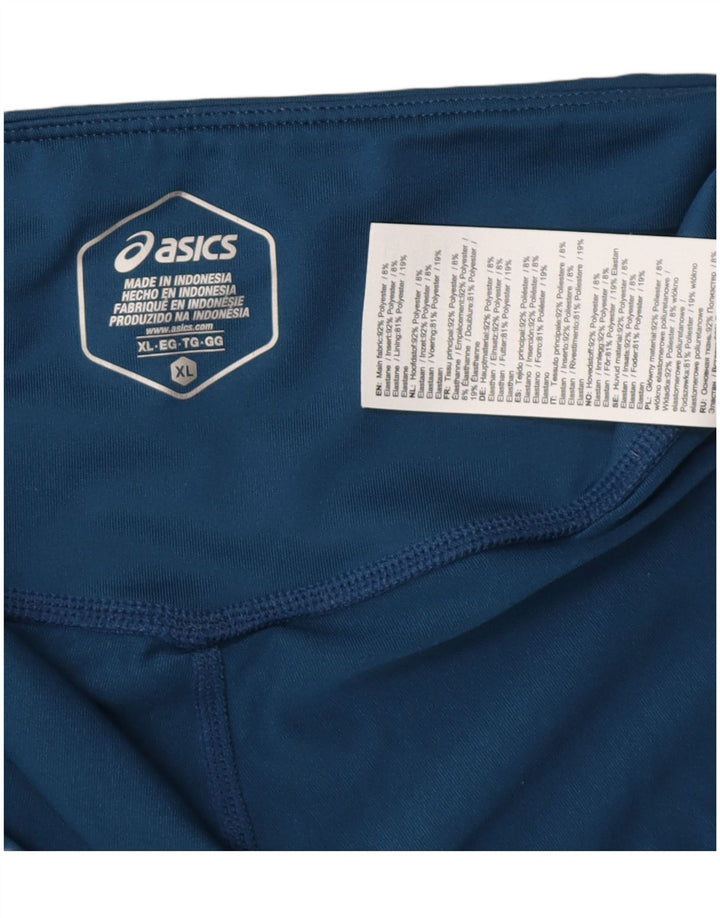Asics Womens Crop Leggings UK 18 XL Blue Polyester