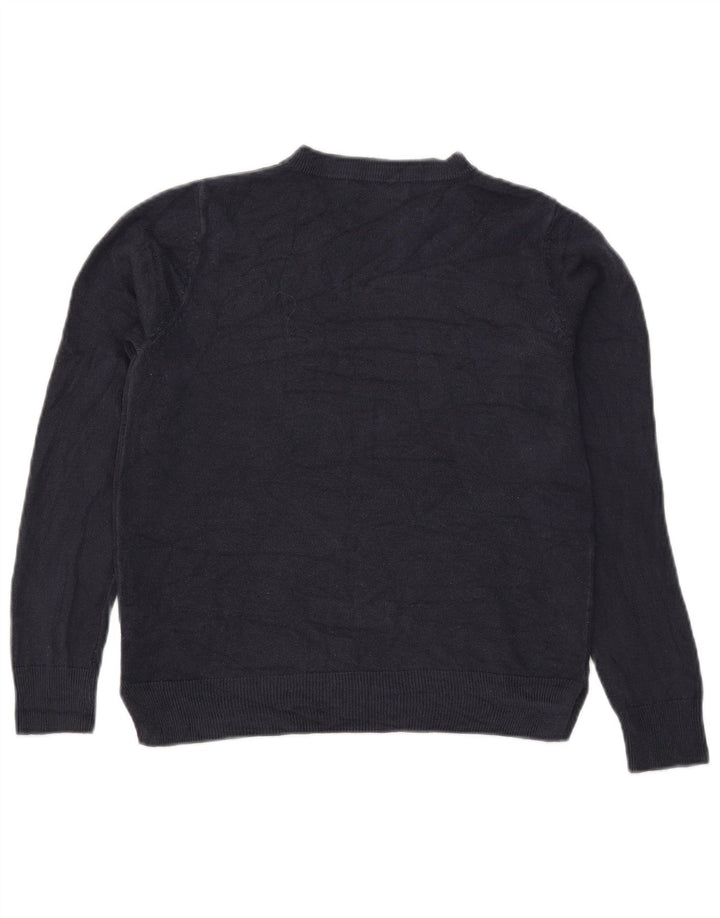 Marks & Spencer Womens Crew Neck Jumper Sweater UK 12 Medium Navy Blue