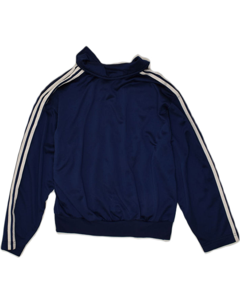 ADIDAS Boys Tracksuit Top Jacket 13-14 Years Large  Navy Blue Polyester | Vintage Adidas | Thrift | Second-Hand Adidas | Used Clothing | Messina Hembry 