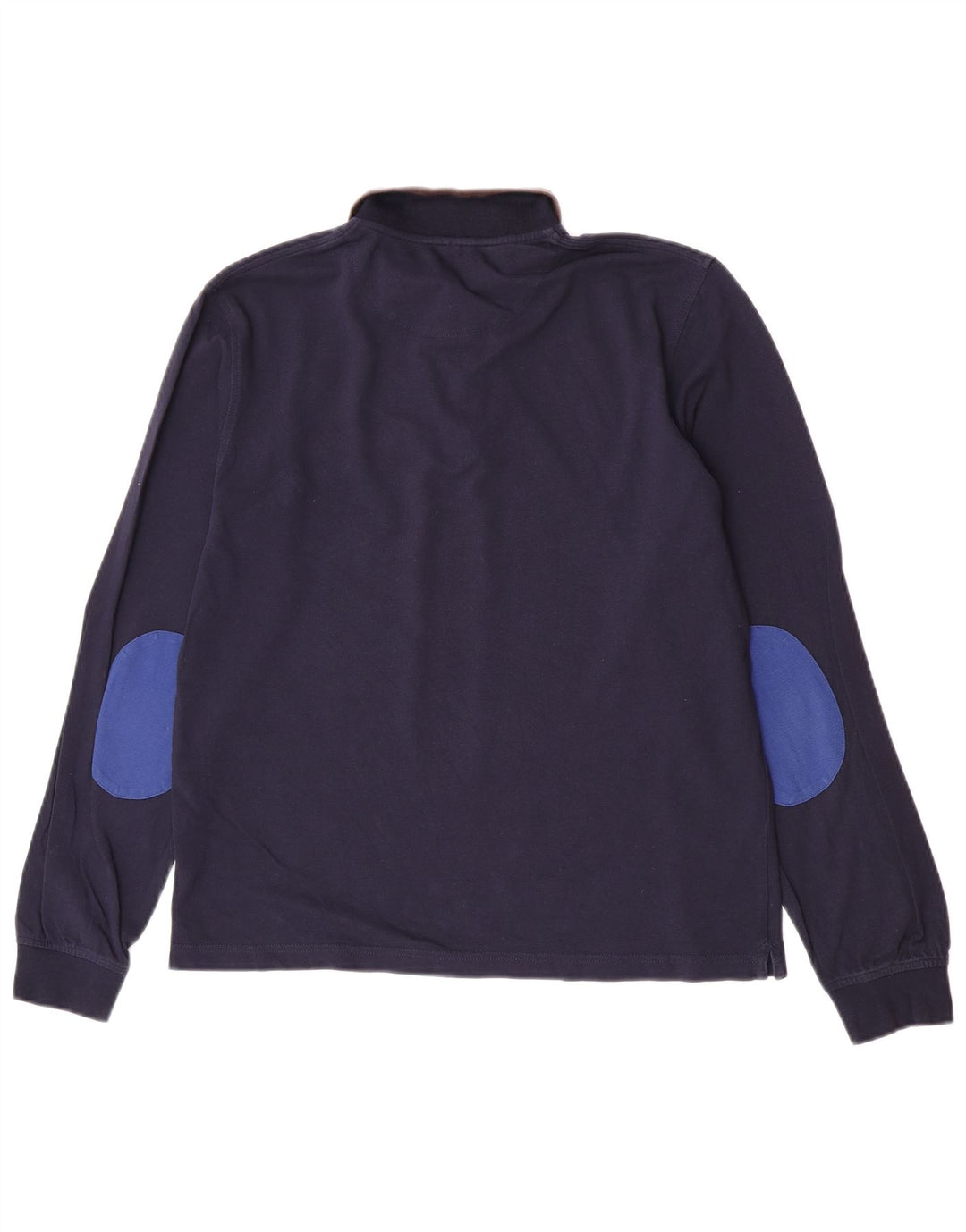 Sun68 Mens Long Sleeve Polo Shirt Large Navy Blue Cotton