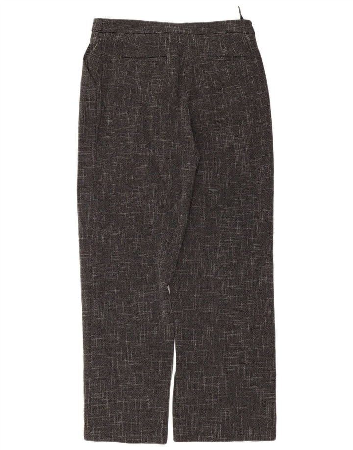 Marks & Spencer Womens Chino Trousers UK 10 Small W30 L29 Grey Check