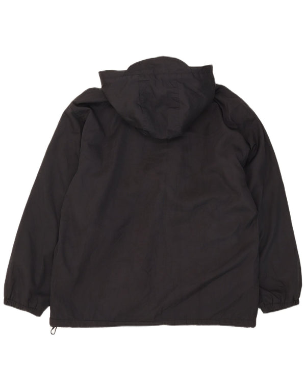 Kappa Mens Hooded Loose Fit Reversible Jacket UK 36 Small Black Colourblock