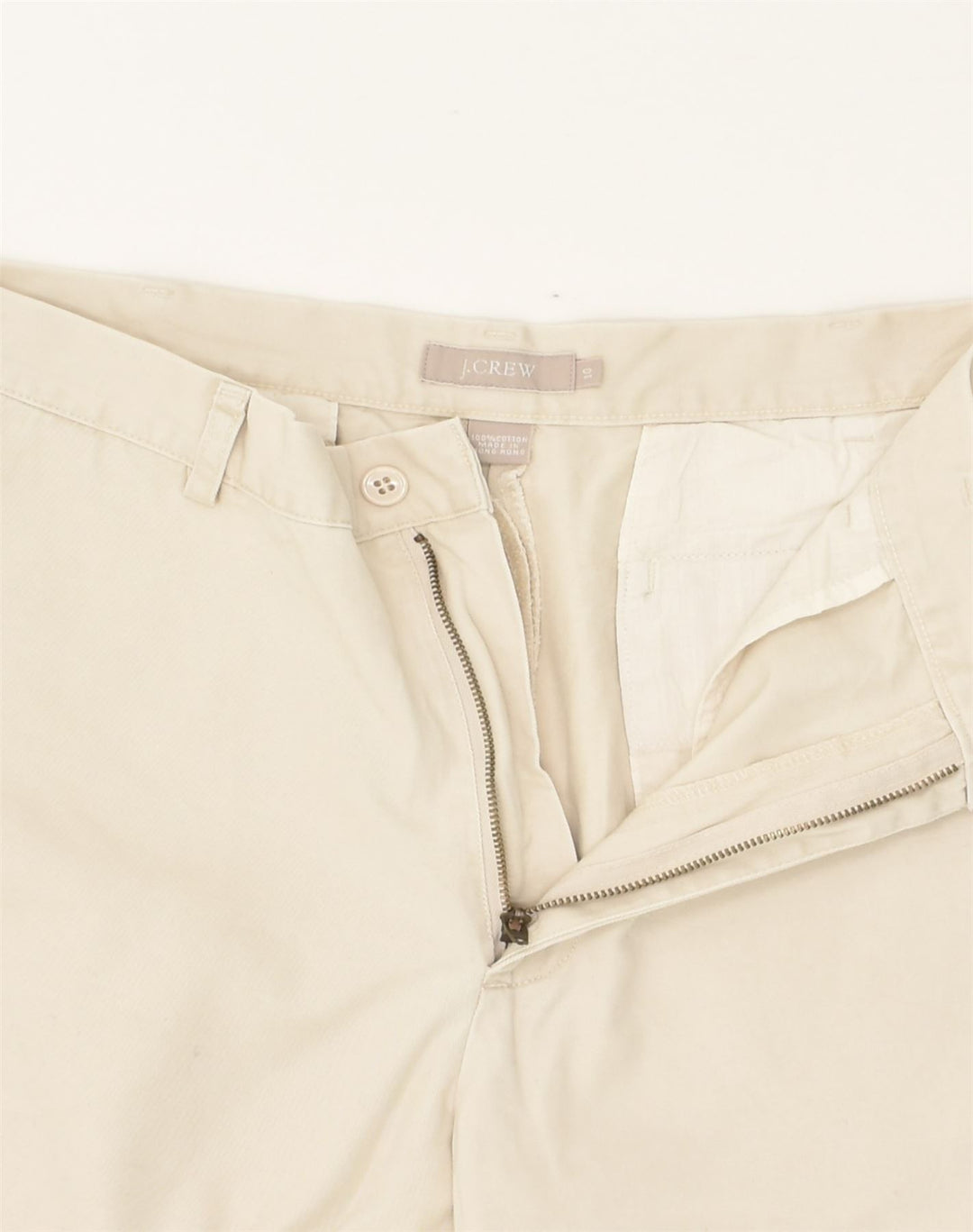 J. CREW Womens Straight Chino Trousers US 10 Large W32 L31 Beige Cotton | Vintage J. Crew | Thrift | Second-Hand J. Crew | Used Clothing | Messina Hembry 