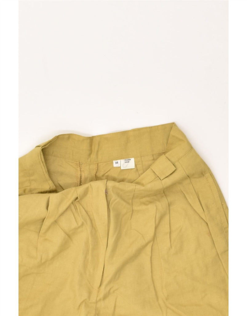 VINTAGE Womens Chino Shorts IT 40 Small W24  Khaki Cotton | Vintage Vintage | Thrift | Second-Hand Vintage | Used Clothing | Messina Hembry 