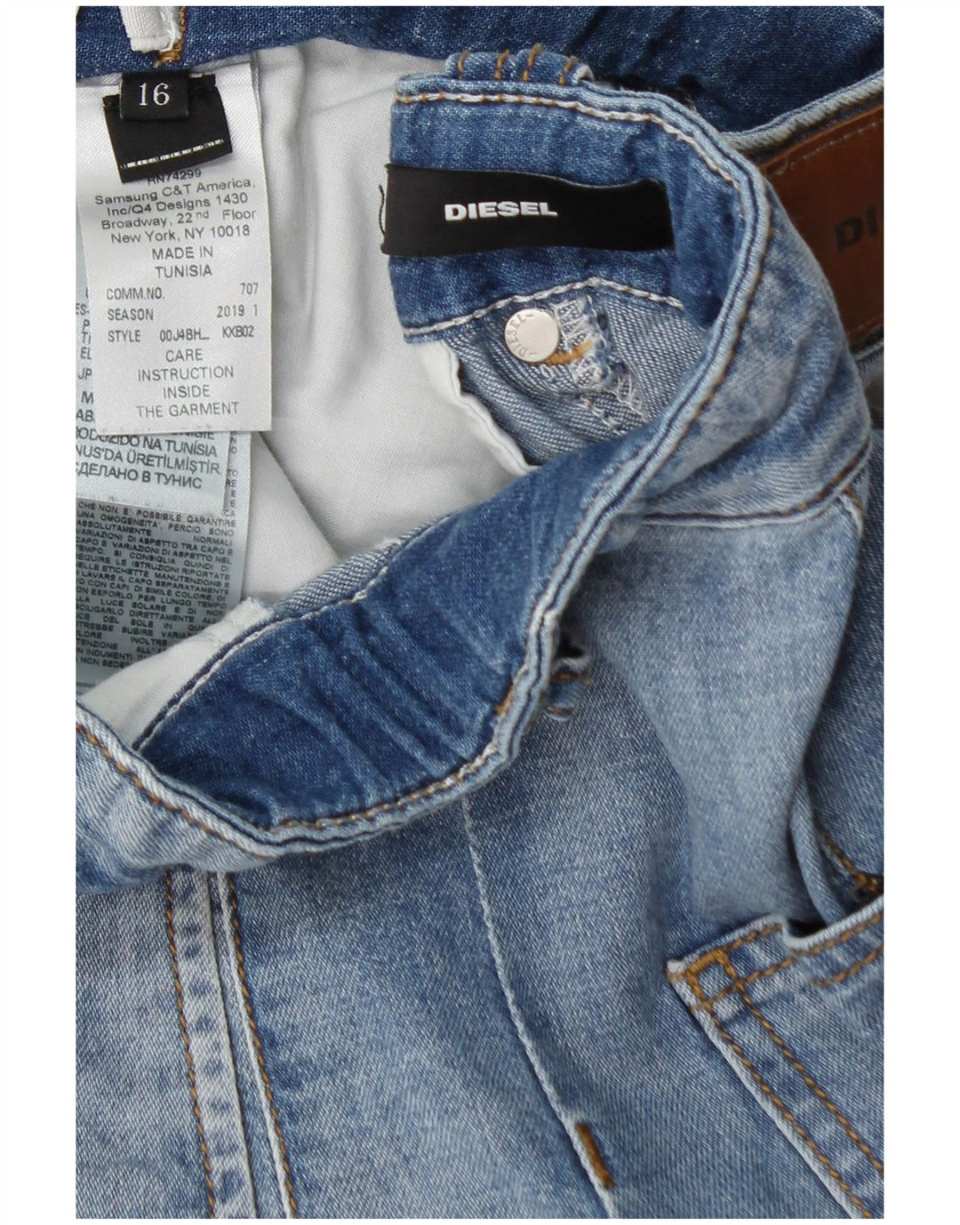 DIESEL Girls Denim Shorts 15-16 Years W28  Blue Cotton