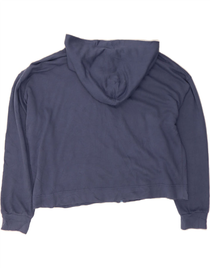 LEVI'S Womens Oversized Zip Hoodie Sweater UK 12 Medium Navy Blue Vintage Levi's and Second-Hand Levi's from Messina Hembry 