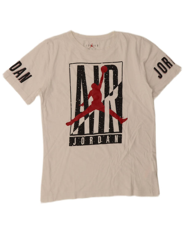 Jordan Boys Graphic T-Shirt Top 13-14 Years XL White Cotton