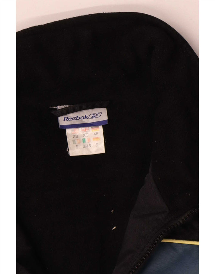 Reebok Mens Graphic Windbreaker Jacket UK 34 XS Black Colourblock