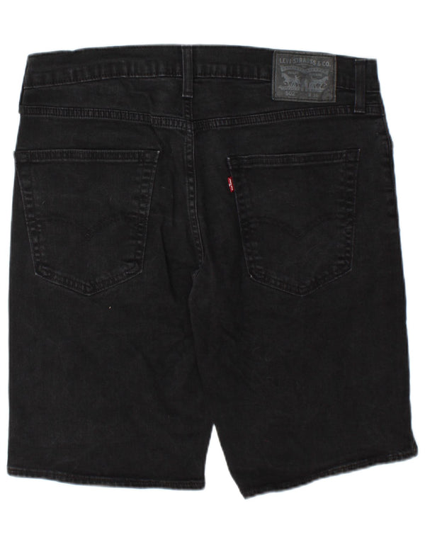 Levi's Mens 502 Denim Shorts W36 Large Black Cotton