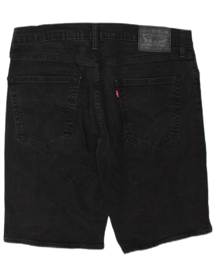 Levi's Mens 502 Denim Shorts W36 Large Black Cotton