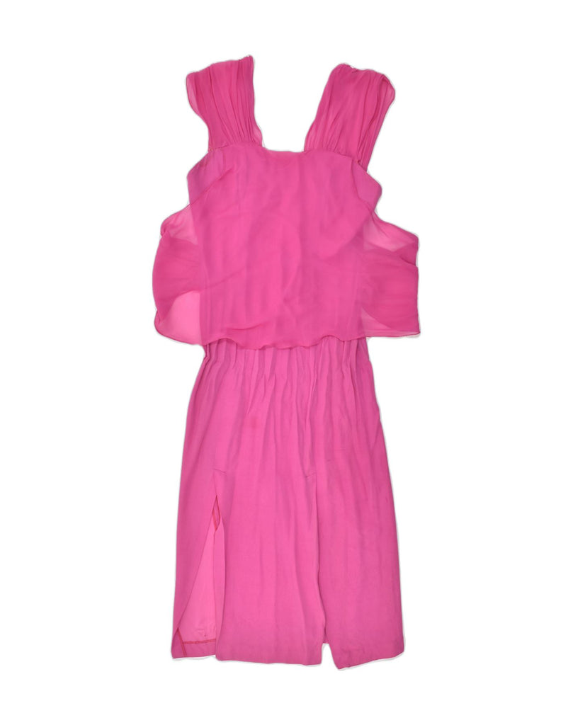 MAX DINE Womens Maxi Dress IT 46 Large Pink Acetate | Vintage Max Dine | Thrift | Second-Hand Max Dine | Used Clothing | Messina Hembry 