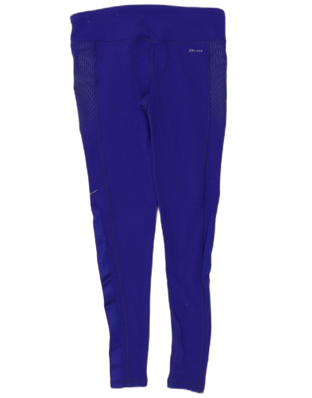 NIKE Womens Dri Fit Leggings UK 10 Small Blue Nylon