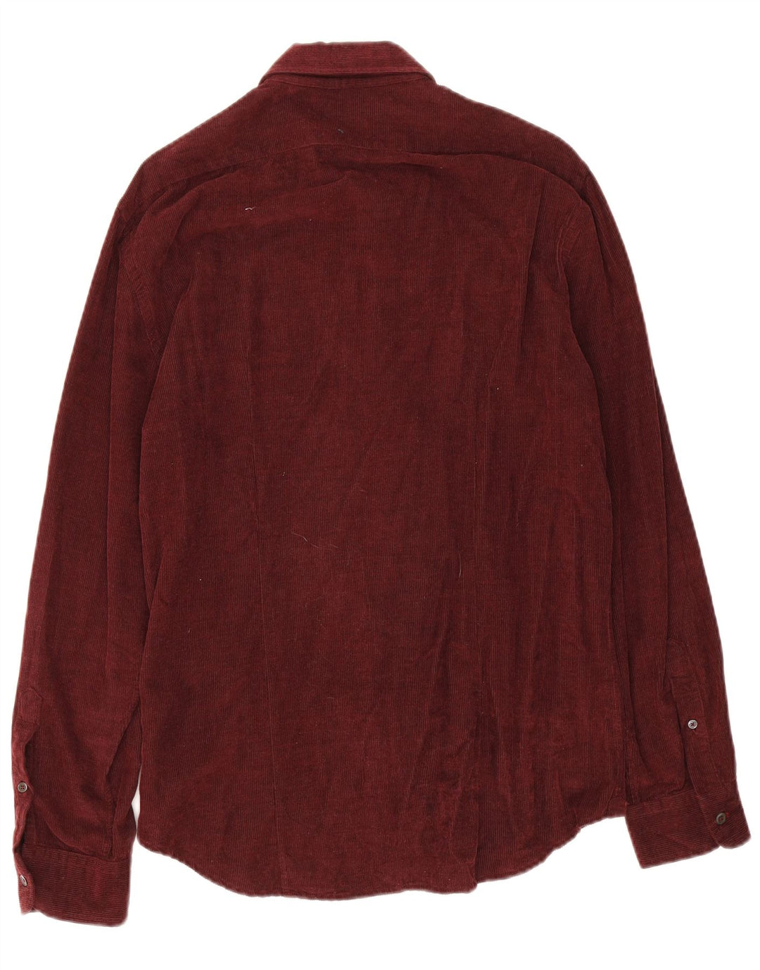 Jigsaw Mens Corduroy Shirt Medium Burgundy Cotton