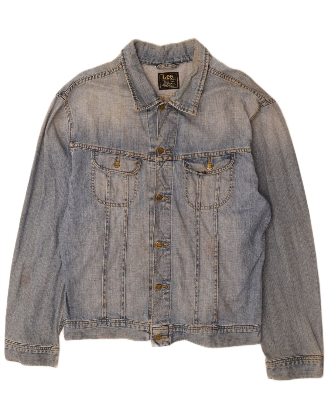 Lee Mens Denim Jacket UK 44 2XL Blue Cotton