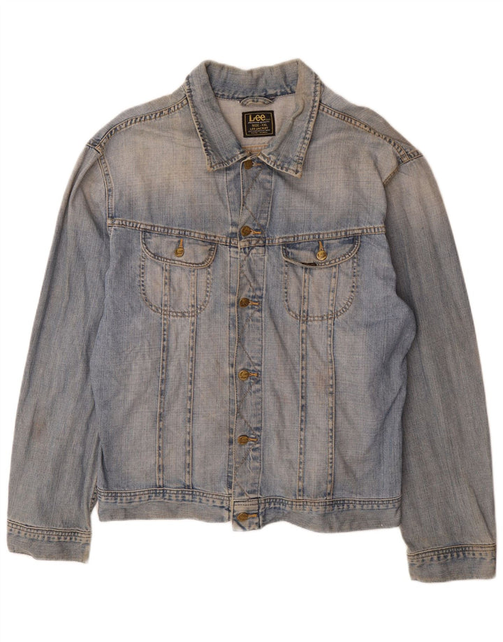Lee Mens Denim Jacket UK 44 2XL Blue Cotton