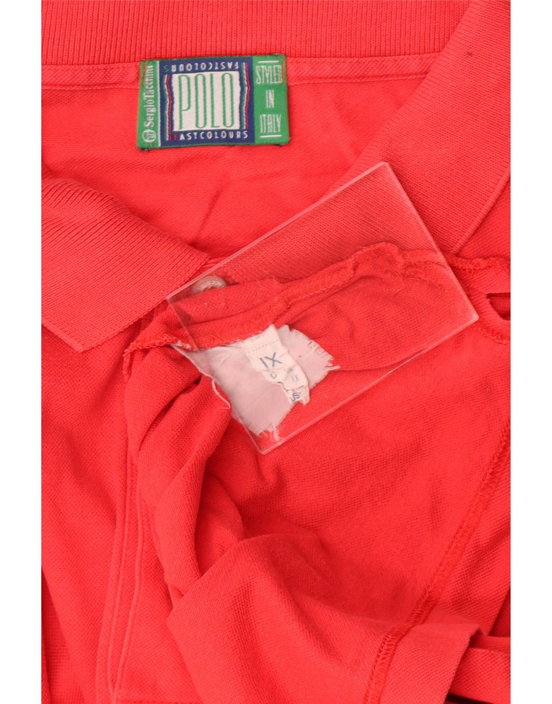 SERGIO TACCHINI Mens Polo Shirt XL Red Vintage Sergio Tacchini and Second-Hand Sergio Tacchini from Messina Hembry 