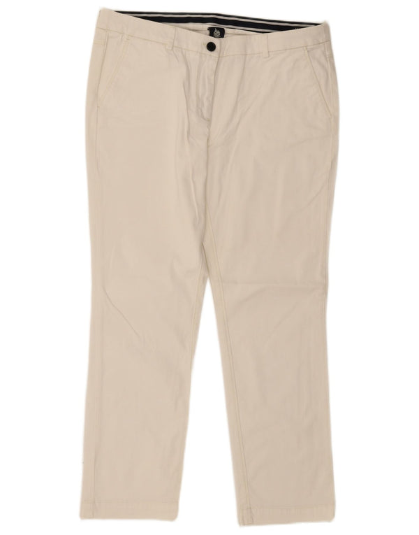 Marina Yachting Womens Straight Cropped Trousers IT 48 XL W34 L23 White