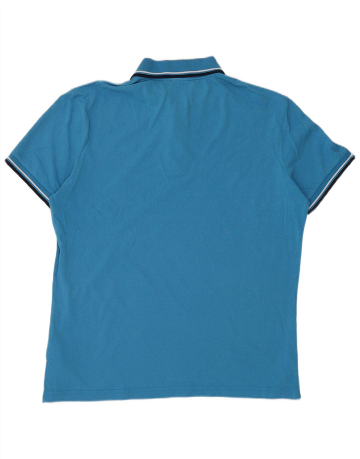 DIADORA Mens Polo Shirt Large Blue Cotton