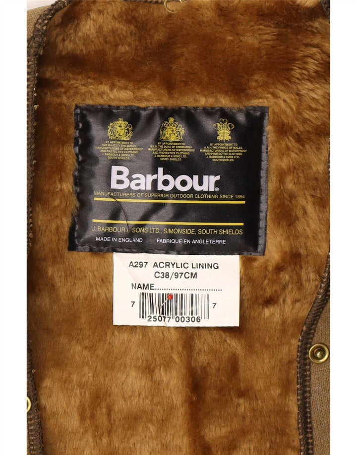 Barbour Mens Sherpa Liner Gilet UK 38 Medium Khaki Acrylic