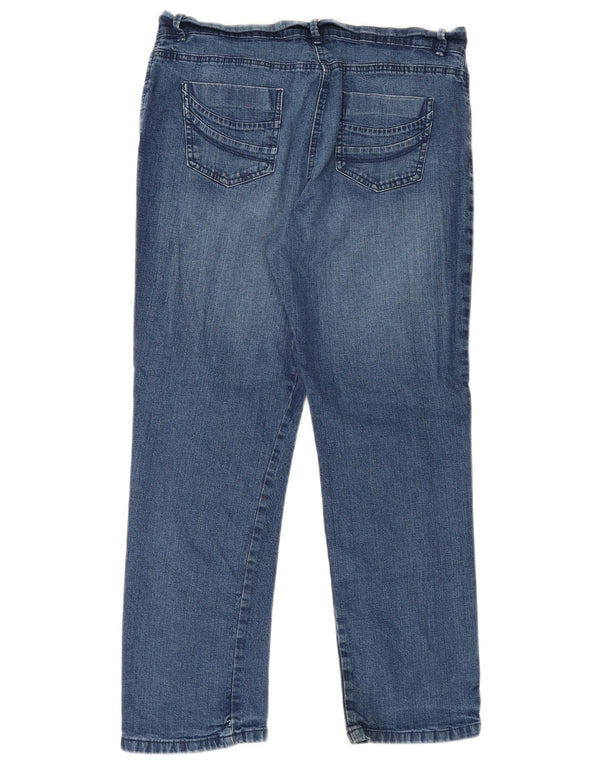 Marks & Spencer Mens Straight Jeans UK 16 Large W34 L27 Blue Cotton