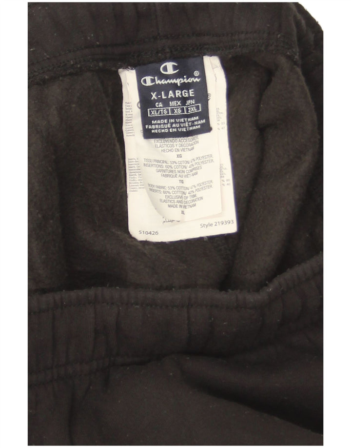 Champion Mens Tracksuit Trousers XL  Black Cotton