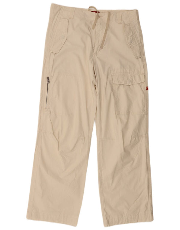 Diadora Mens Straight Cargo Trousers Medium W32 L29 Beige Cotton